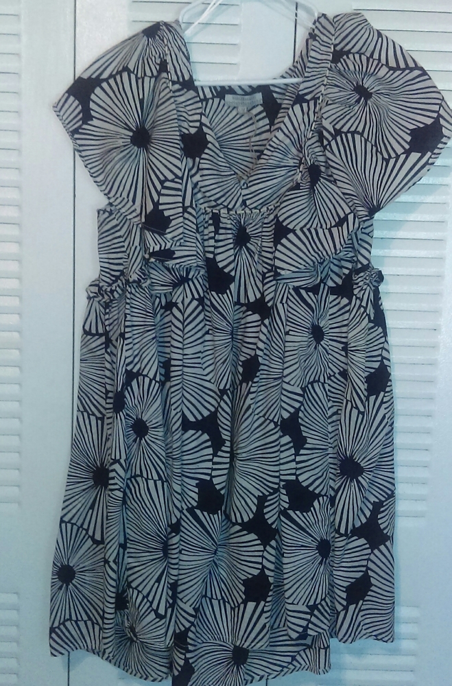 World Market black and white floral dress